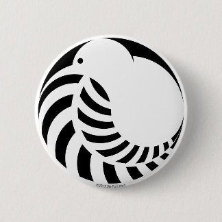 NZ Kiwi/Silver Fern Ronde Button 5,7 Cm
