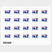 NZ logo vlag van Nieuw-Zeeland Ronde Sticker (Vel)