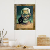 NZ Maori Chieftain Tukukino door Gottfried Lindaue Poster (Keuken)