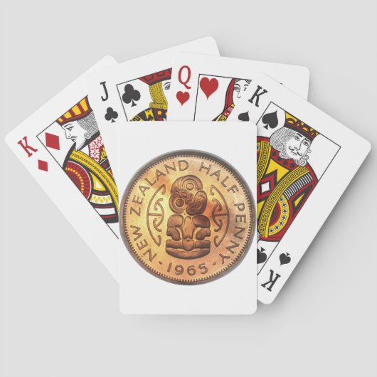 NZ Maori Hei Tiki Tuonga Pounamu Art Pokerkaarten (Achterkant)