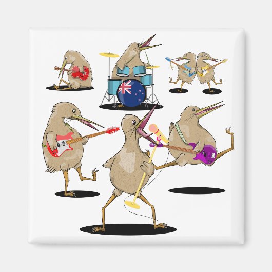 NZ Music Kiwi Band Magneet (Voorkant)