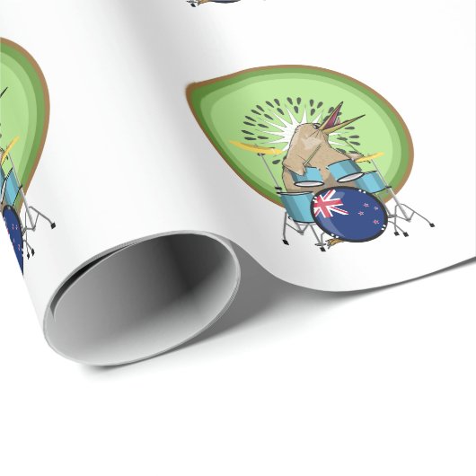 NZ-muziek Kiwi drumming Cadeaupapier (Rol Hoek)