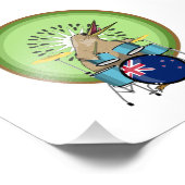 NZ-muziek Kiwi drumming Foto Afdruk (Hoek)