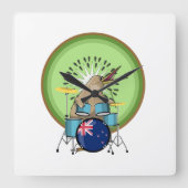 NZ-muziek Kiwi drumming Vierkante Klok (Voorkant)