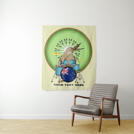 NZ-muziek Kiwi drumming Wandkleed (In situ)