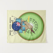 NZ-muziek Kiwi drumming Wandkleed (Voorkant (horizontaal))