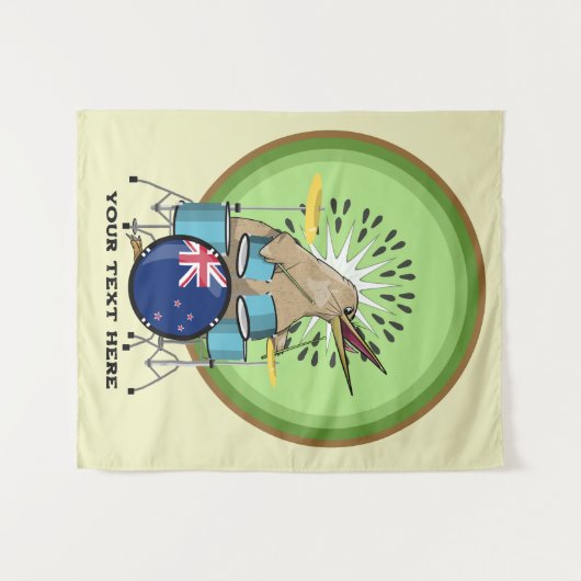 NZ-muziek Kiwi drumming Wandkleed (Voorkant (horizontaal))