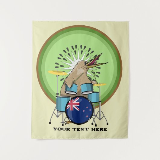 NZ-muziek Kiwi drumming Wandkleed (Voorkant)