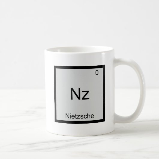 Nz - Nietzsche Funny Element Chemistry Symbol T-sh Koffiemok (Rechts)