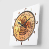 NZ Nieuw-Zeeland halve Penny Tiki klok (Hoek)