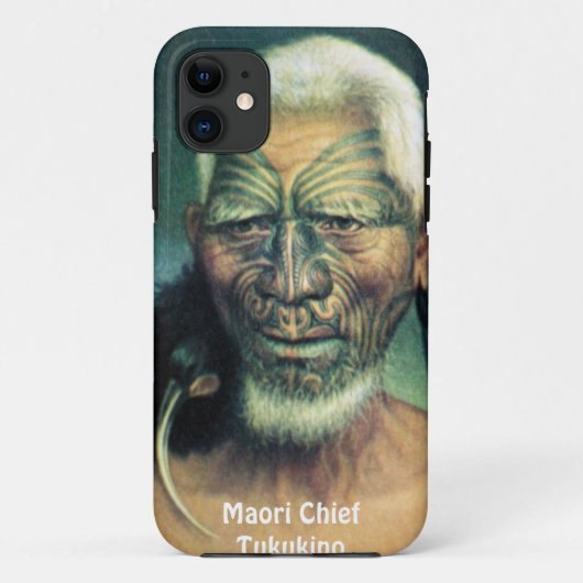 NZ Nieuw-Zeeland Maori Chieftain Art iPhone 5 Hoes (Achterkant)
