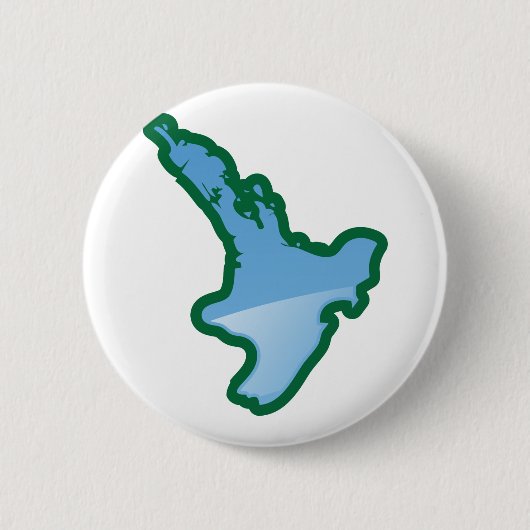 NZ Noordeiland Ronde Button 5,7 Cm (Voorkant)