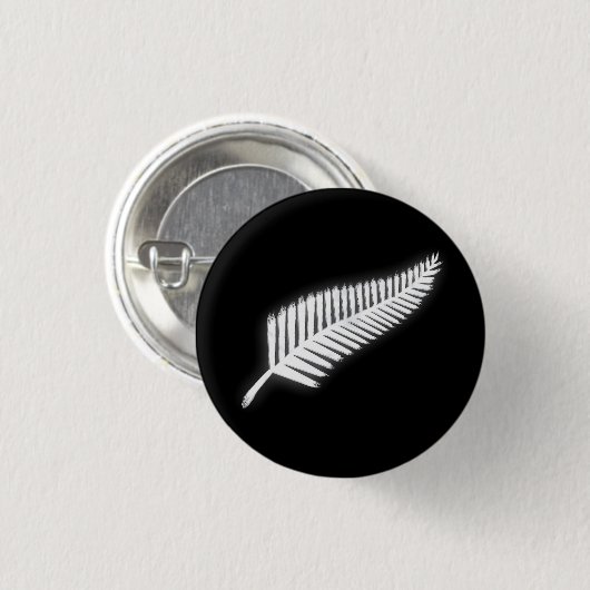 NZ Silver Fern National Emblem Patriotic Button (Voorkant /achterkant)