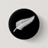NZ Silver Fern National Emblem Patriotic Button (Voorkant)