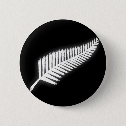 NZ Silver Fern National Emblem Patriotic Button (Voorkant)