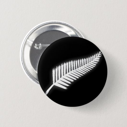NZ Silver Fern National Emblem Patriotic Button (Voorkant /achterkant)