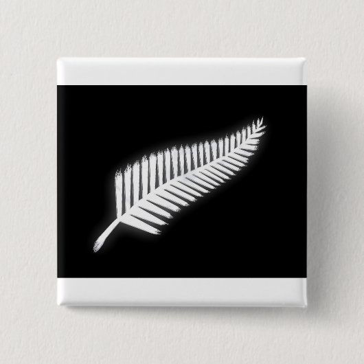 NZ Silver Fern National Emblem Patriotic Button (Voorkant)