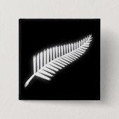 NZ Silver Fern National Emblem Patriotic Button (Voorkant)