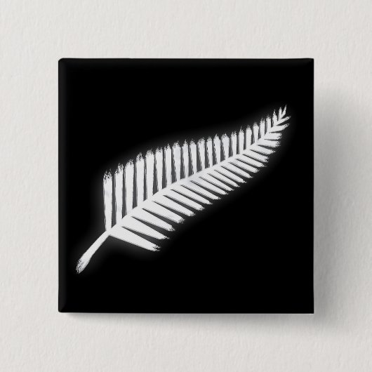 NZ Silver Fern National Emblem Patriotic Button (Voorkant)