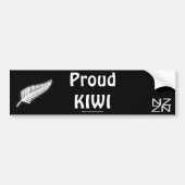 NZ Silver Fern National Emblem Patriotic Gift Bumpersticker (Voorkant)