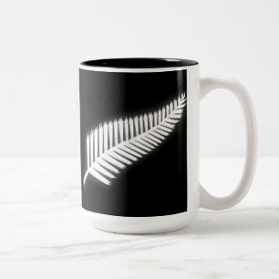 NZ Silver Fern National Emblem Patriotic Gift Tweekleurige Koffiemok