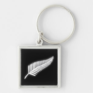 NZ Silver Fern National Emblem Patriotic Sleutelha Sleutelhanger
