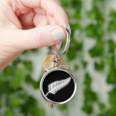 NZ Silver Fern National Emblem Patriotic Sleutelha Sleutelhanger (Hand)