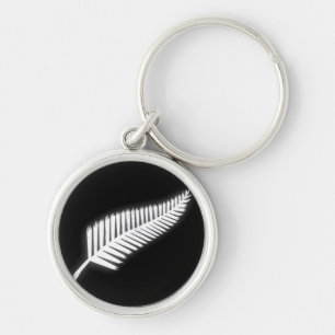 NZ Silver Fern National Emblem Patriotic Sleutelha Sleutelhanger