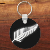 NZ Silver Fern National Emblem Patriotic Sleutelha Sleutelhanger (Voorkant)