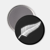 NZ Zilveren Varen Nationaal Embleem Patriottische  Magneet (Voorkant / Achterkant)