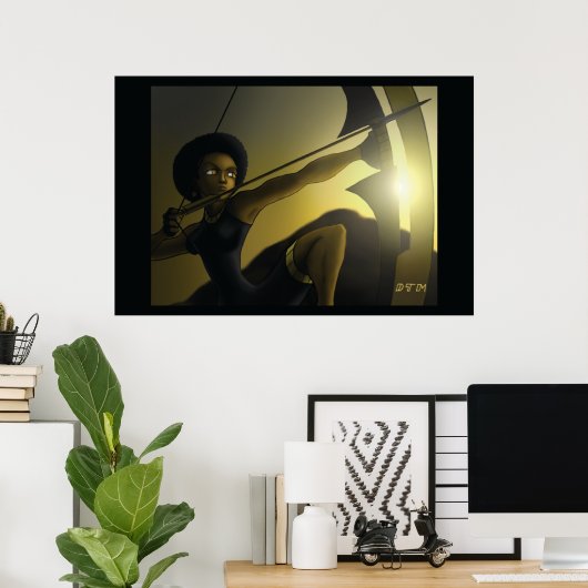 Nzinga Queen Archer Poster (Thuiskantoor)
