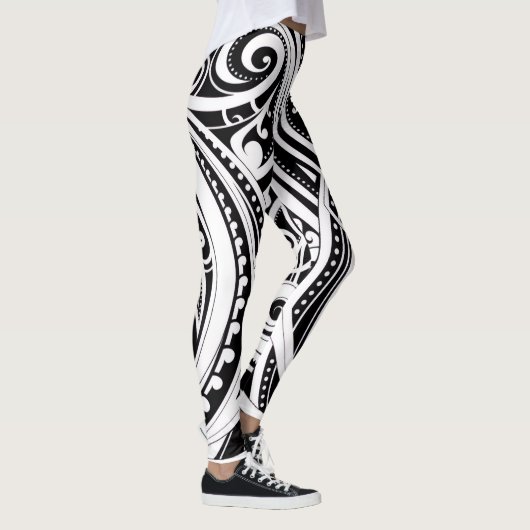 NZKULTURE Trainer leggings Uniek Māori ontwerp (Rechts)