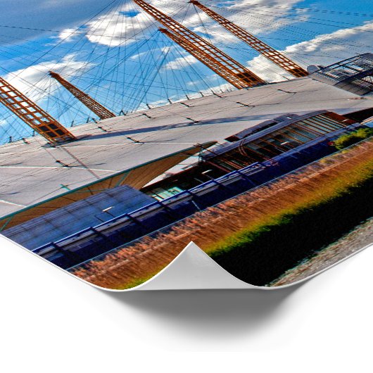 O2 Arena River Thames Londen Verenigd Koninkrijk Poster (Hoek)