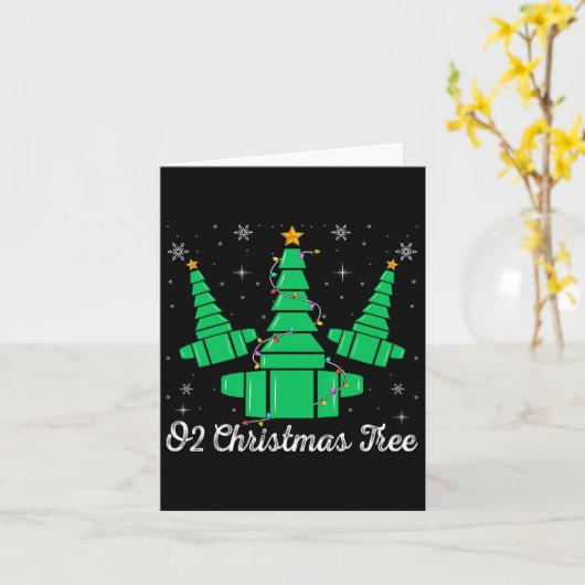 O2 Kerstboom Respiratory Therapist Xmas Light Kaart (Gele Bloem)