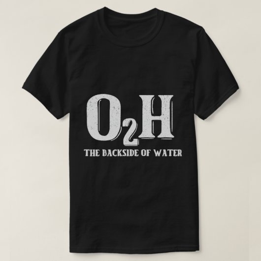 O2H-achterkant van water T-shirt (Design voorkant)