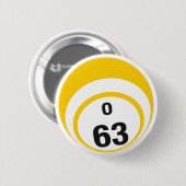 O63 Bingo Ball-knop Ronde Button 5,7 Cm (Voorkant /achterkant)