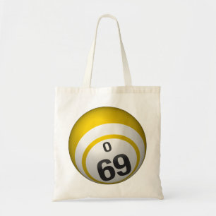 O69 Bingo ball budget canvas tas