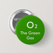 O, 2, The Green Gas - Gepersonaliseerd Ronde Button 5,7 Cm (Voorkant /achterkant)