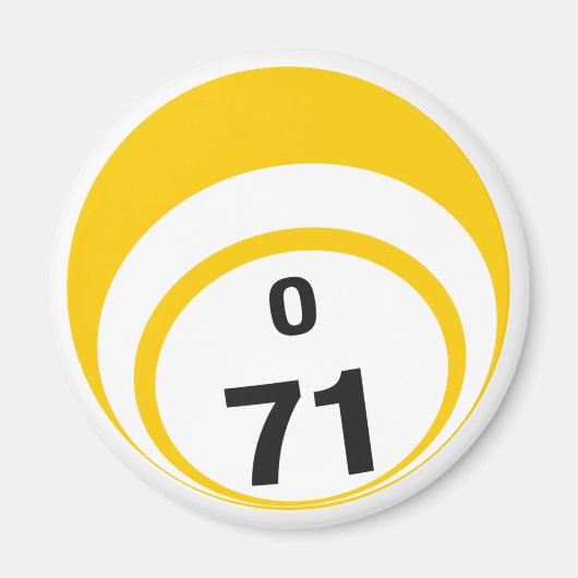 O 71 bingobal koelkastmagneet magneet (Voorkant)