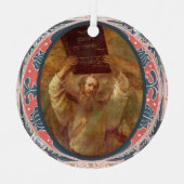 O Adonai Kerstmis en Tien Geboden Advent Metalen Ornament (Voorkant)