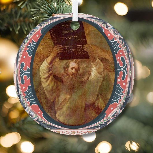 O Adonai Kerstmis en Tien Geboden Advent Metalen Ornament