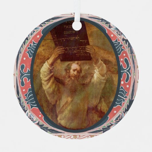 O Adonai Moses and Ten Commandments Advent Metalen Ornament (Voorkant)