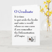 O Afstuderen - een eigenzinnig afstuderen gedicht Kaart (Gele Bloem)