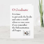 O Afstuderen - een eigenzinnig afstuderen gedicht Kaart (Voorkant)