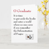O Afstuderen - een eigenzinnig afstuderen gedicht Kaart (Gele Bloem)
