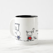 O Amor Tweekleurige Koffiemok (Voorkant links)