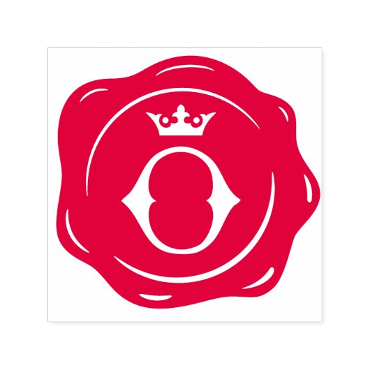 O - Antiek Wax Seal Gothic Crown Initiaal Letter Zelfinktende Stempel (Design)