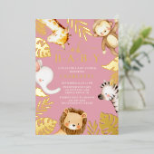 O Baby Baby shower Folie Uitnodiging (Staand Voorkant)