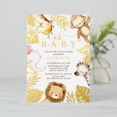 O Baby Baby shower Folie Uitnodiging (Staand Voorkant)