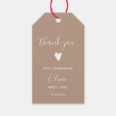 O Baby Beige Dank je Cadeaulabel (Voorkant)